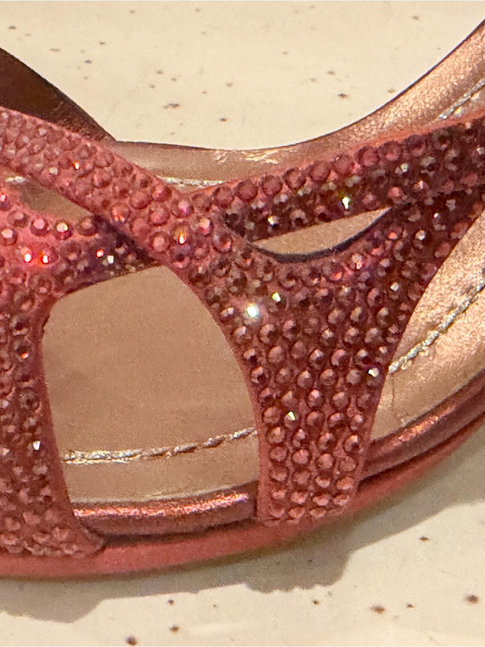 Rene Caovilla Rust Red Crystal-Strap Slingback Stilettos - Picture 7 of 12